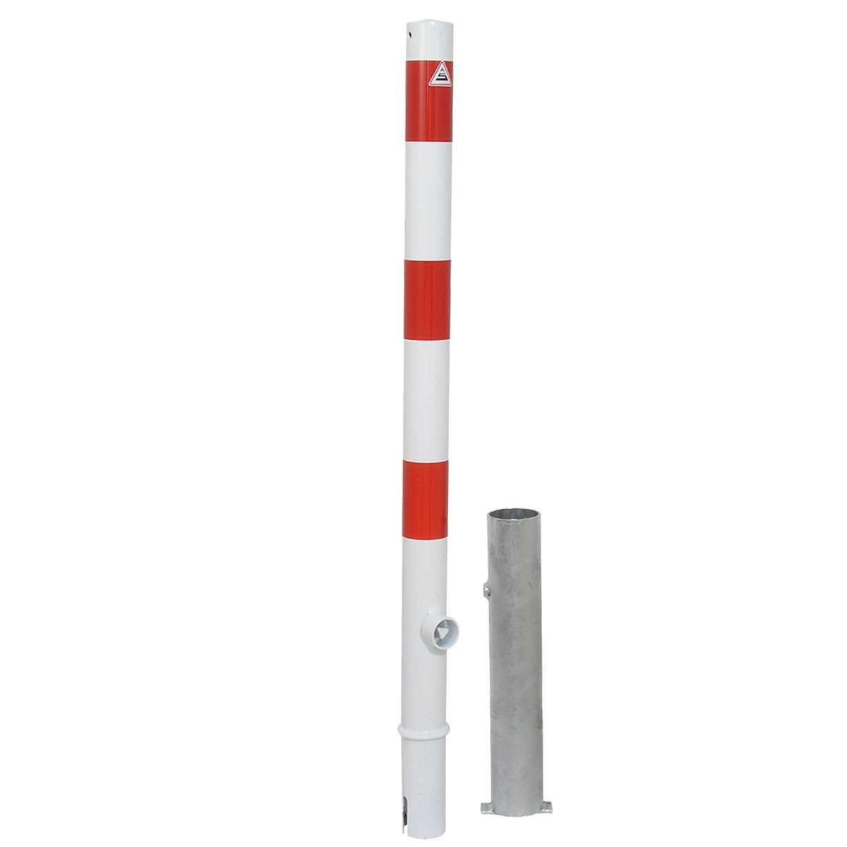 Absperrpfosten 60 mm Stahlrohr herausnehmbar mit Dreikant